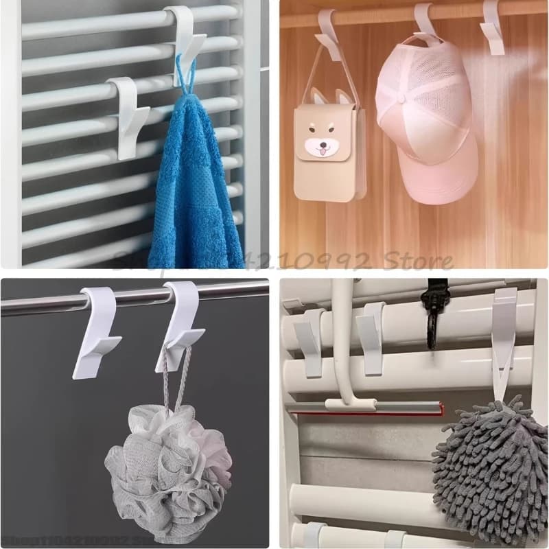 Multi-Purpose Heating Hook Coat Hook Towel Rack Radiator Bracket Bathroom Hook Clothes Hanger Soft Scarf Rack Towel Rack