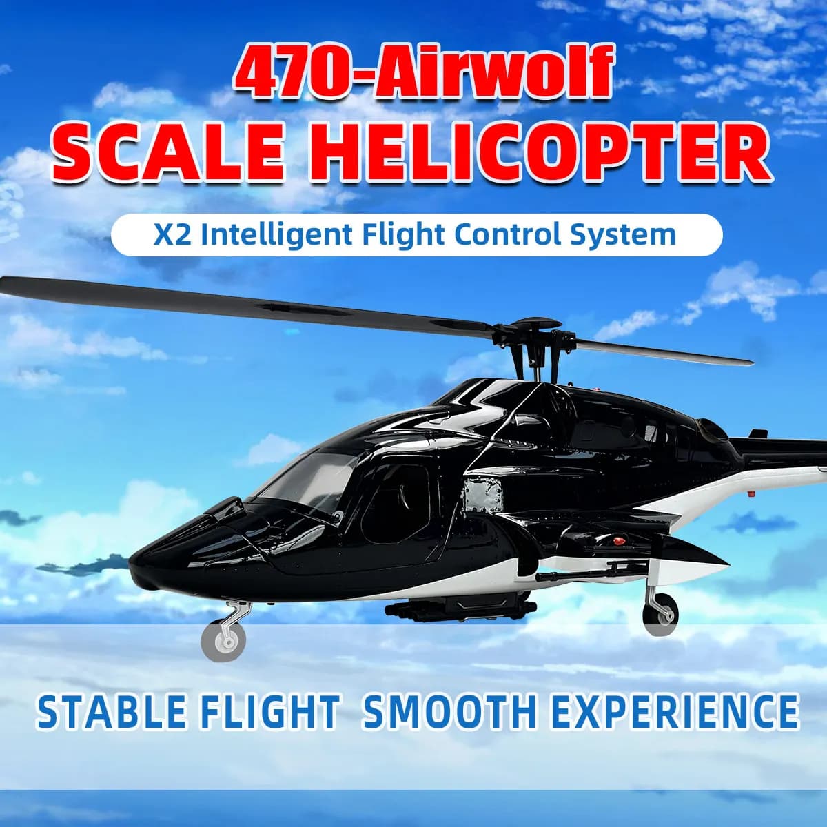 470 Dimensioni Airwolf RTF RC Elicottero Scala Modello di Elicottero Motore Brushless Mantenimento dell'altitudine Elicottero a Punto Fisso