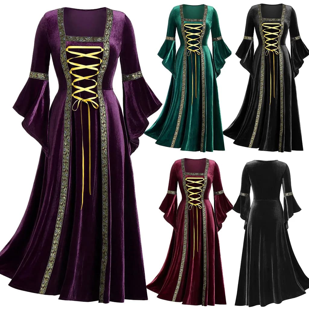Costume cosplay europeo medievale regina Victoria principessa festa di nozze abito formale Halloween donna carnevale corte palazzo nobile