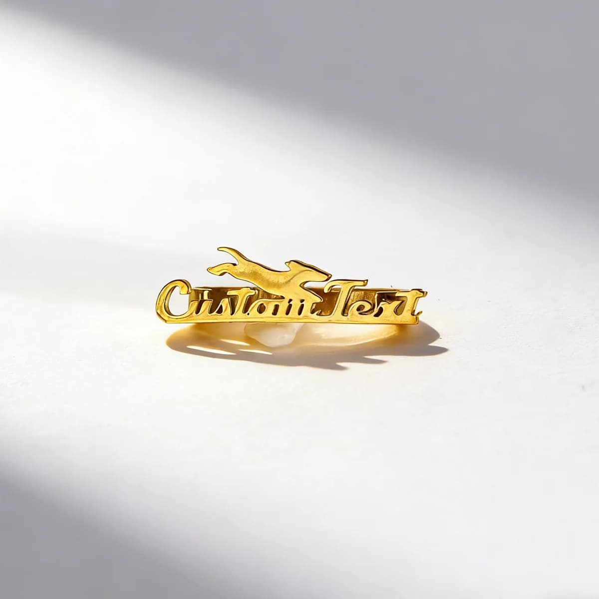Anello Decorativo in Metallo Personalizzato Chandler per Cinturino Orologio, Ornamento a Forma di Levriero in Corsa