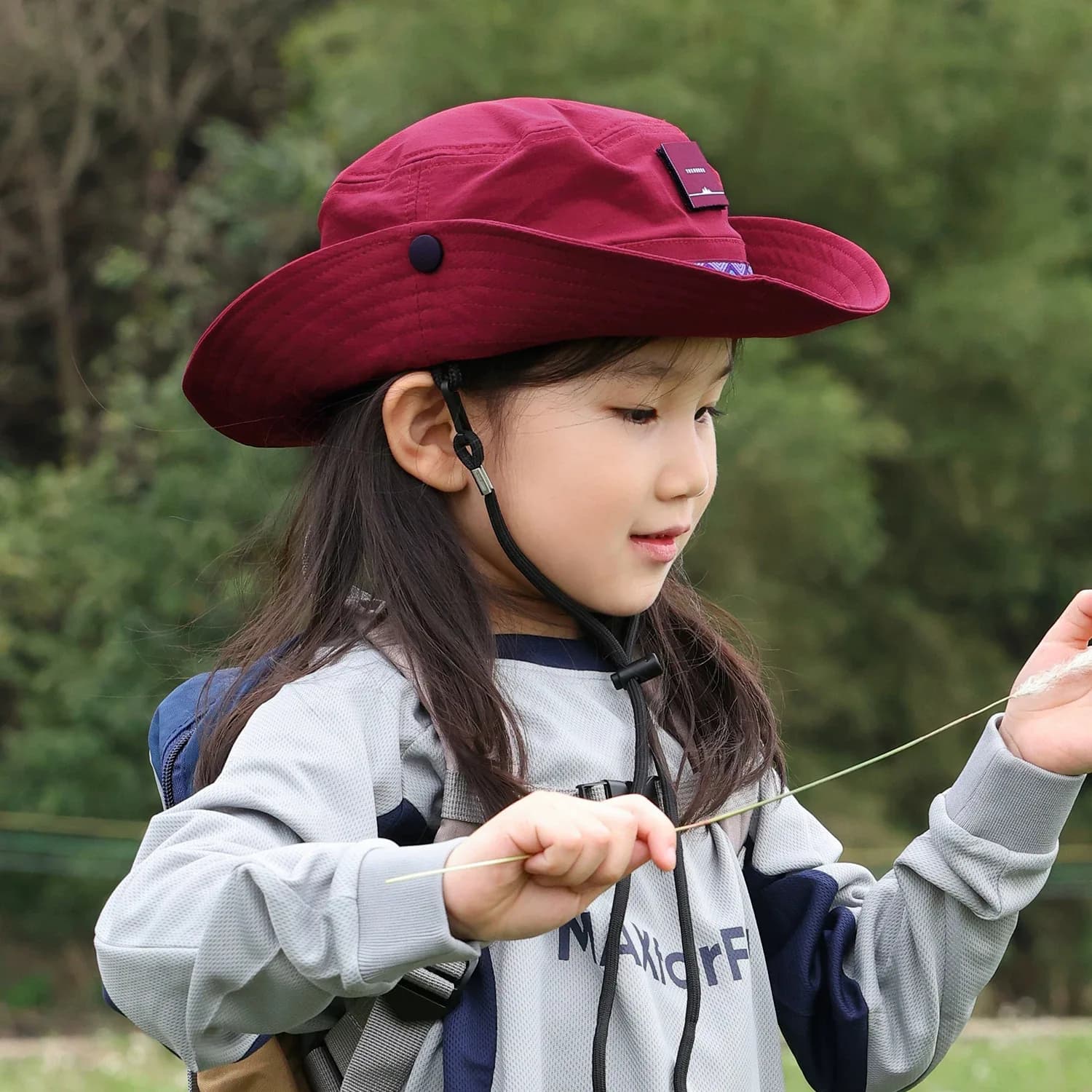 2026 Summer Japanese Style Kids Bucket Hat With Velcro Strap UV Protection Outdoor Hiking Cap Boys Girls Lightweight Visor Hat