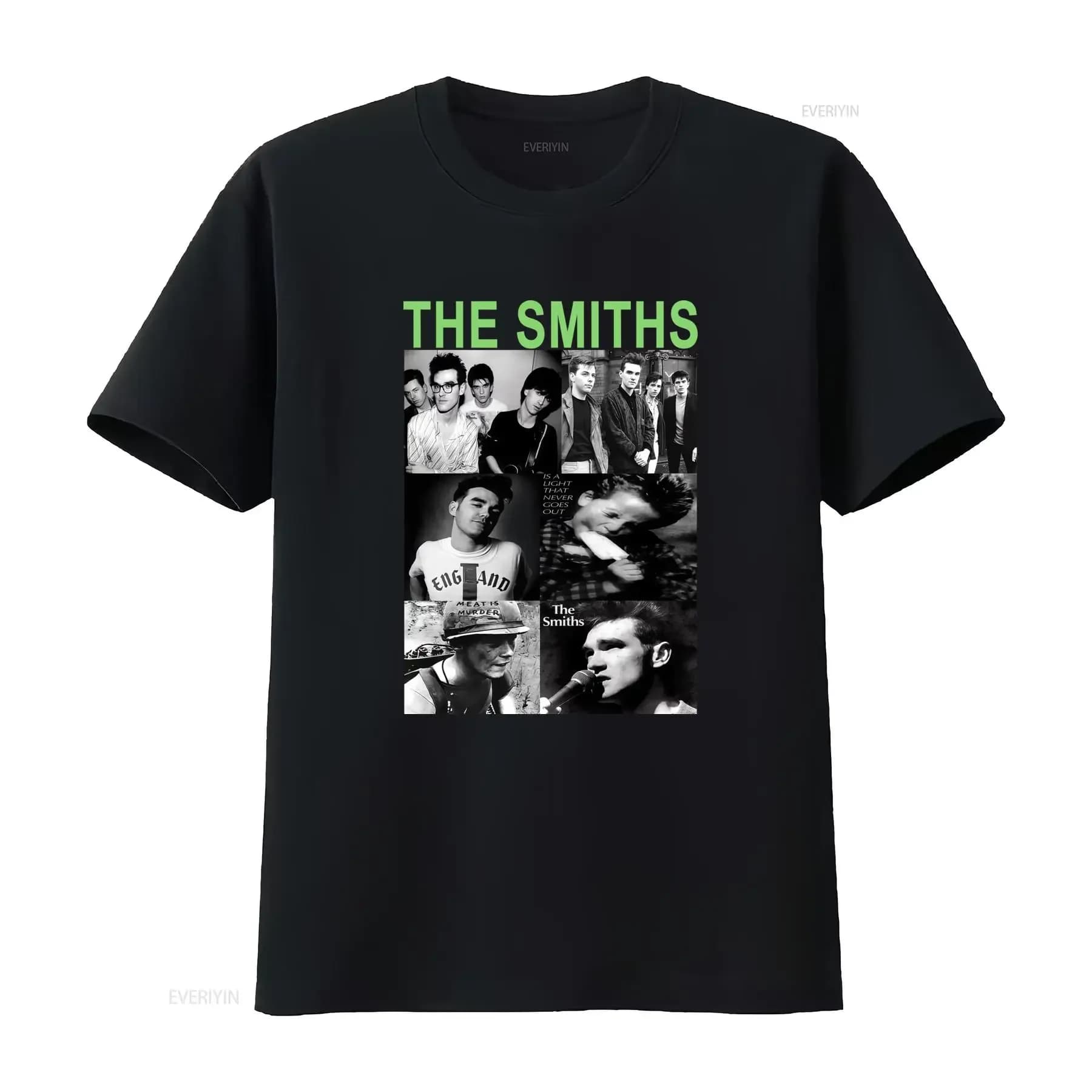T shirt nera dal design raro per il tour della band The Smiths disponibile nelle taglie da S a 5XL modello KH15112 vintage