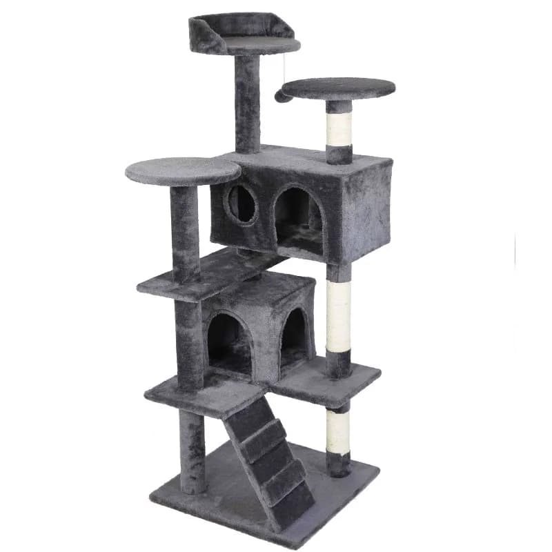 climbing frame Luxury five-layer flannel scratching column, cat jumping platform nest Integrated cat climbing frame