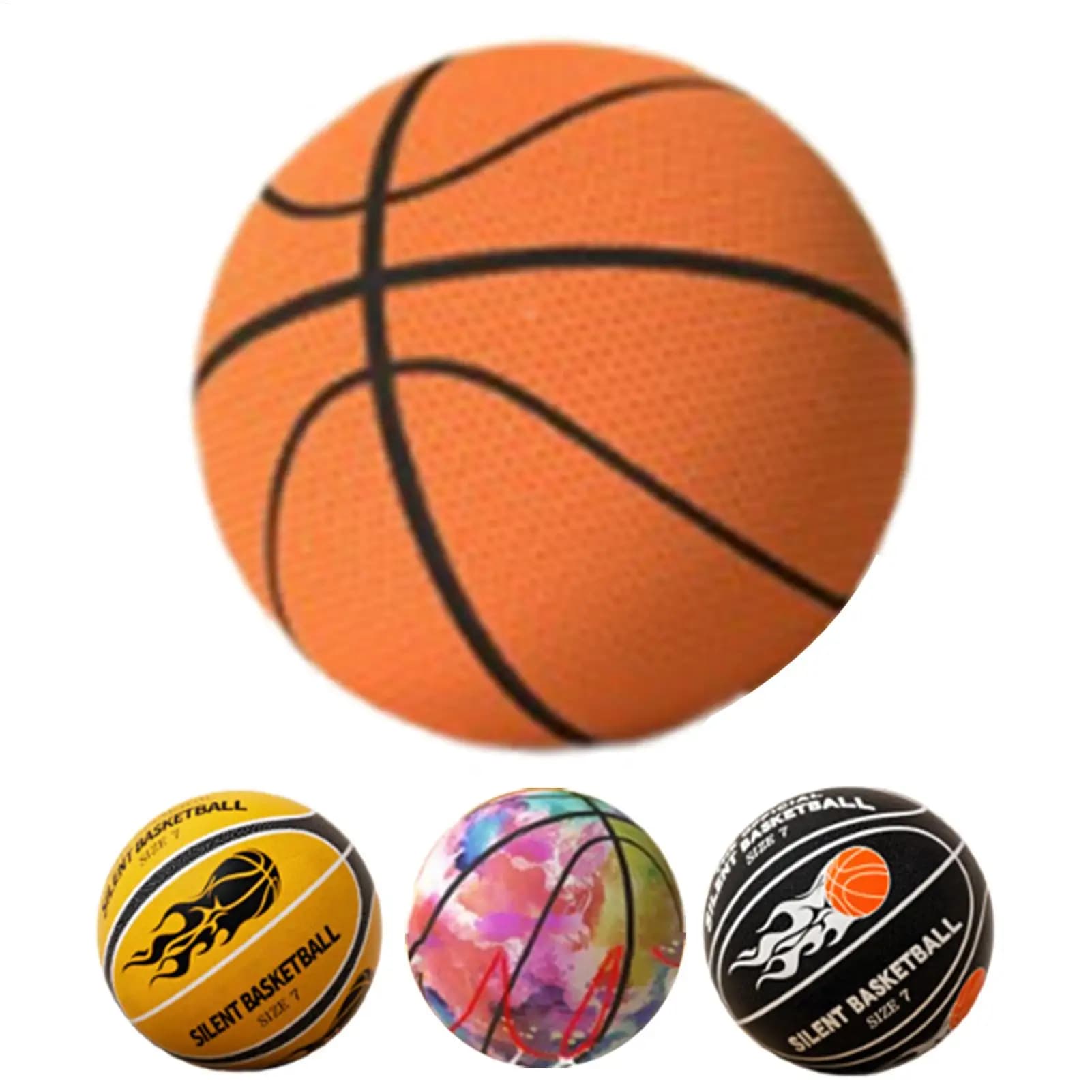 Pallone da basket silenzioso in schiuma da 21/24 cm, per dribbling indoor, sicuro per il dribbling, ideale come regalo di compleanno