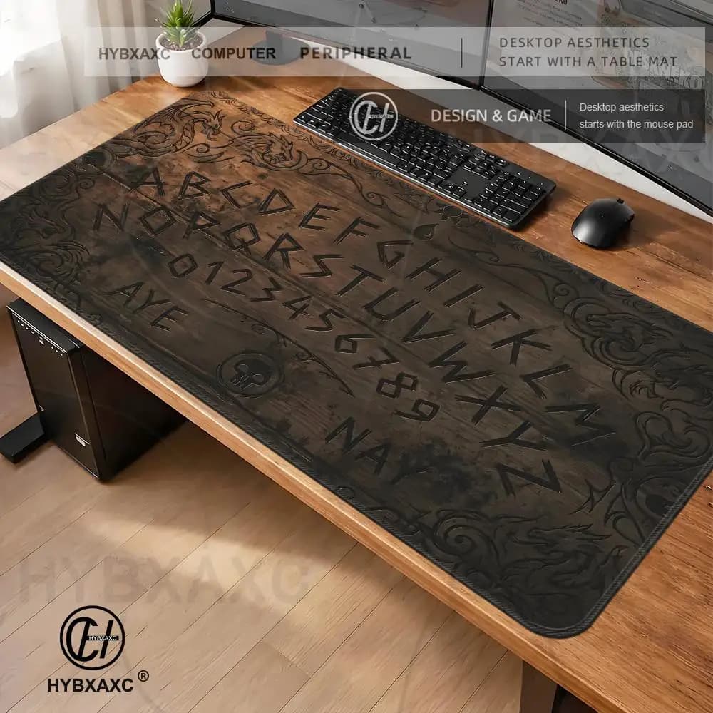 Tappetino per mouse Ouija Boards, tappetino per mouse da gioco, astratto, grande, 900x400, HYBXAXC, design stampato HD, tappetino per mouse Gamer XXL, tappetino per PC, scrivania