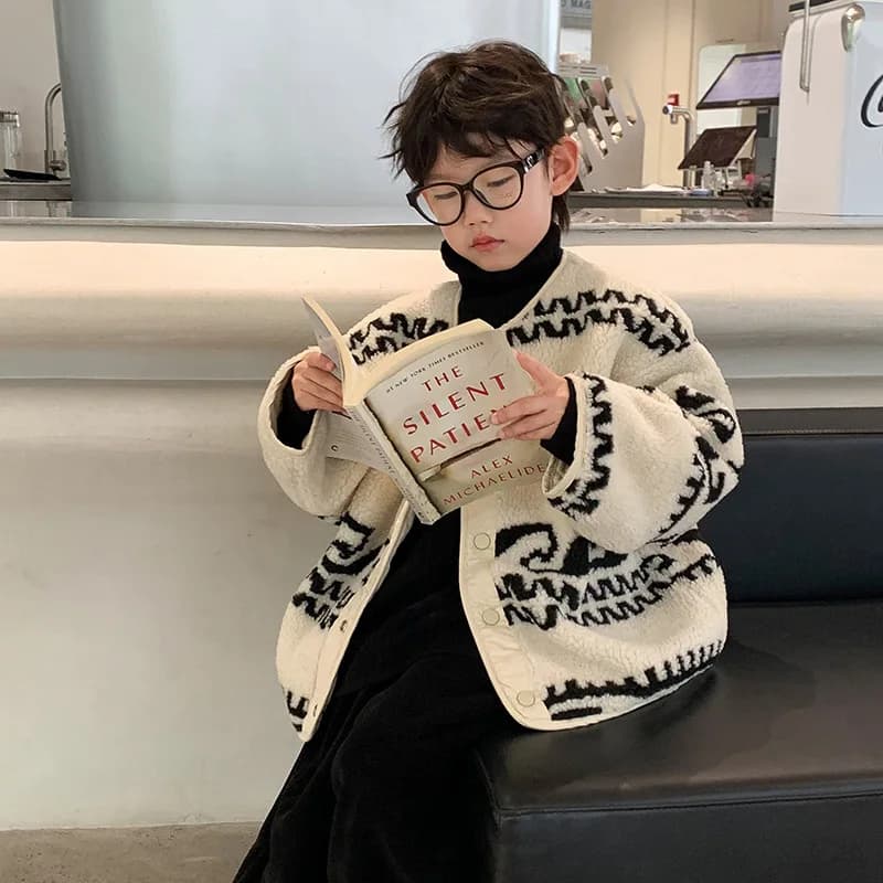 Autumn-Winter 2025 New Boys' Sweater Children's Loose Knitted Jacket Autumn/Winter Top