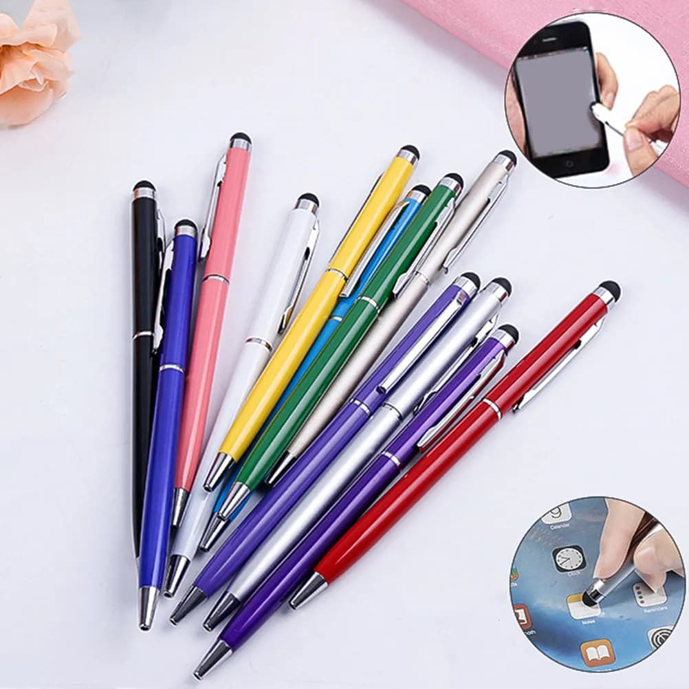 12Pcs Premium Capacitive Touch Stylus Pen for Tablet Phone Drawing Note Taking Email Gaming Lightweight Slim Natural Writing