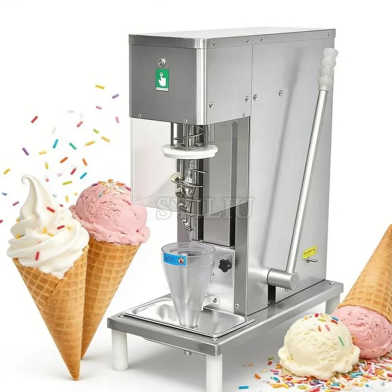 110V 740W Swirl Freeze Fruit Yogurt Ice Cream Mixer Blender Real Ice Cream Maker Fruit Ice Cream Blender Mixer Machine Auto Wash