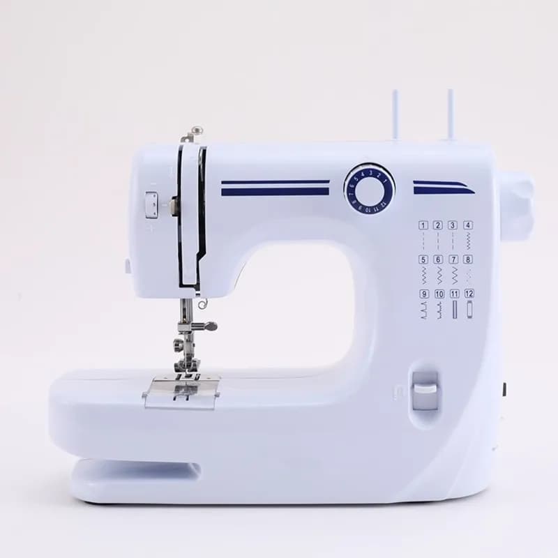 Macchina da Cucire Elettrica 608 con 12 Tipi di Punti, Inclusi Punti Annodati, Cucitura Dritta e Zigzag, Portatile da Tavolo