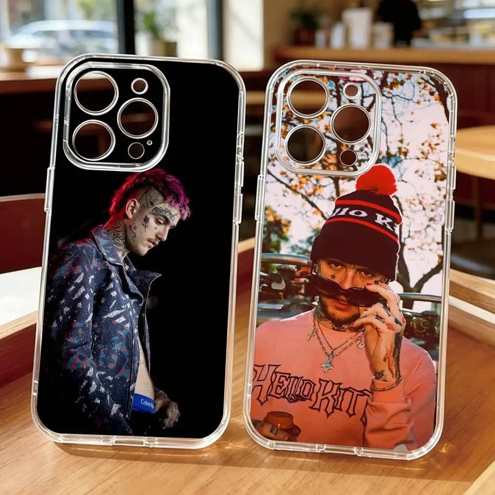 S-Star Shopping Lil Peep Phone Case For iPhone 17 16 15 14 13 12 11 Mini Pro Max Plus Transparent Cover