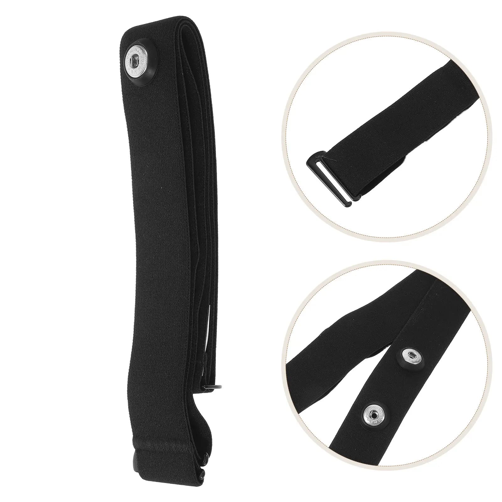 Fascia Toracica di Ricambio per Cardiofrequenzimetro 43.3, Cinturino Regolabile in Silicone Nero, Fascia Toracica per Fitness Tracker, Precisa per Corsa e Palestra