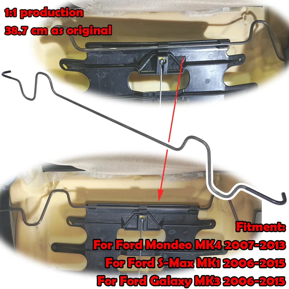 Sedile anteriore posteriore supporto lombare filo a molla riparazione cavo schienale fissare accessori auto per Ford Mondeo MK4 S-Max MK1 Galaxy MK3