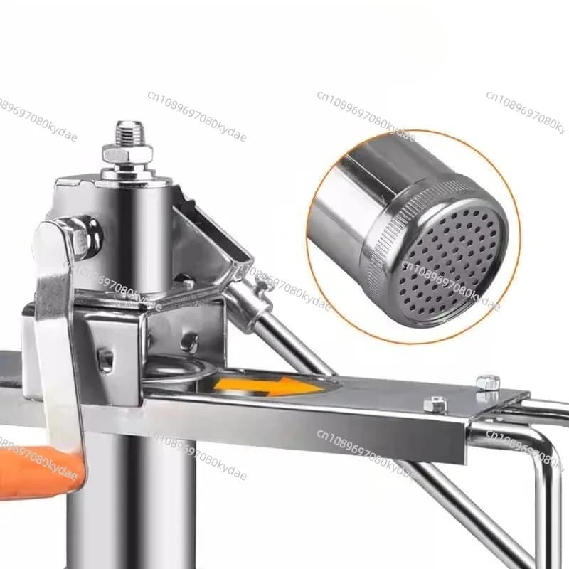 Macchina Manuale per Pasta in Acciaio Inox, Pressa per Noodles con Manovella e Taglierina
