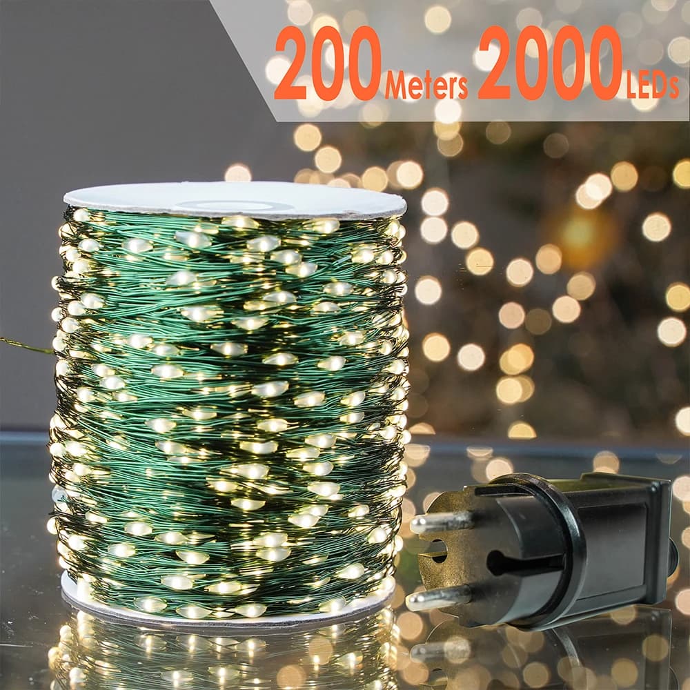 Altro LED verde filo ghirlanda stringa lucine decorazione albero di Natale per la casa all'aperto impermeabile mini LED festa di nozze