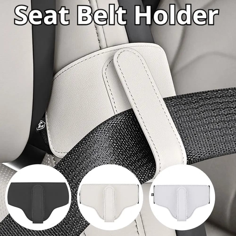 Car Seat Belt Positioner Adjustable Strap Holder with Velcro Shoulder Pad for Sports Seats Comfort Clip