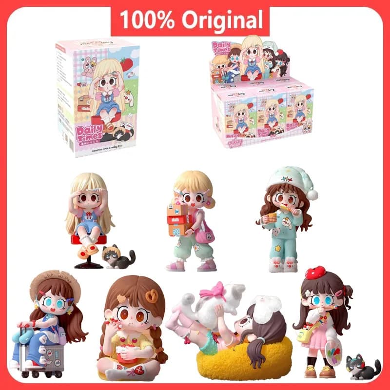 Genuine Milay V3 Daily Times Series Blind Box Figure Anime Tide Toys Kawaii Milay Lazy Time Series Blind Box Toy Kid Gifts