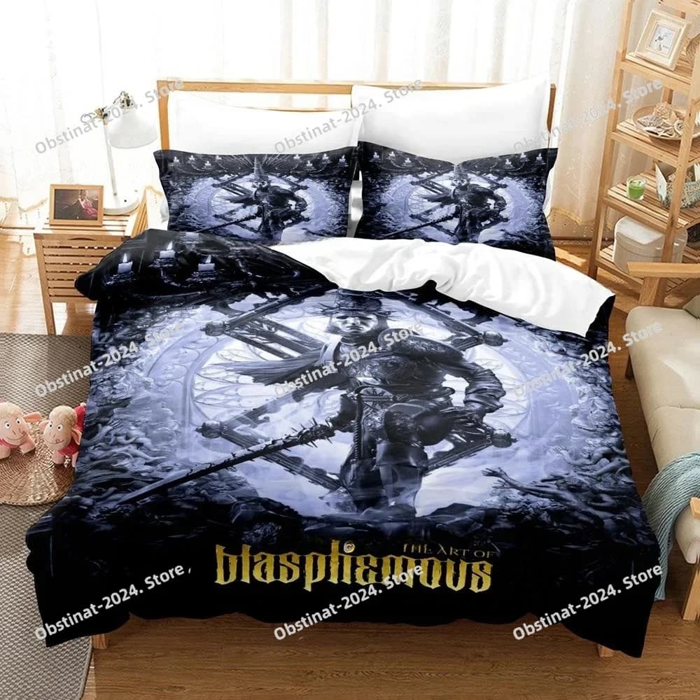 Set di Biancheria da Letto con Stampa 3D del Gioco Blasphemous, Copripiumino, Set Coperta, Federe, Misure King, Queen, Twin per Ragazzi, Ragazze e Adulti