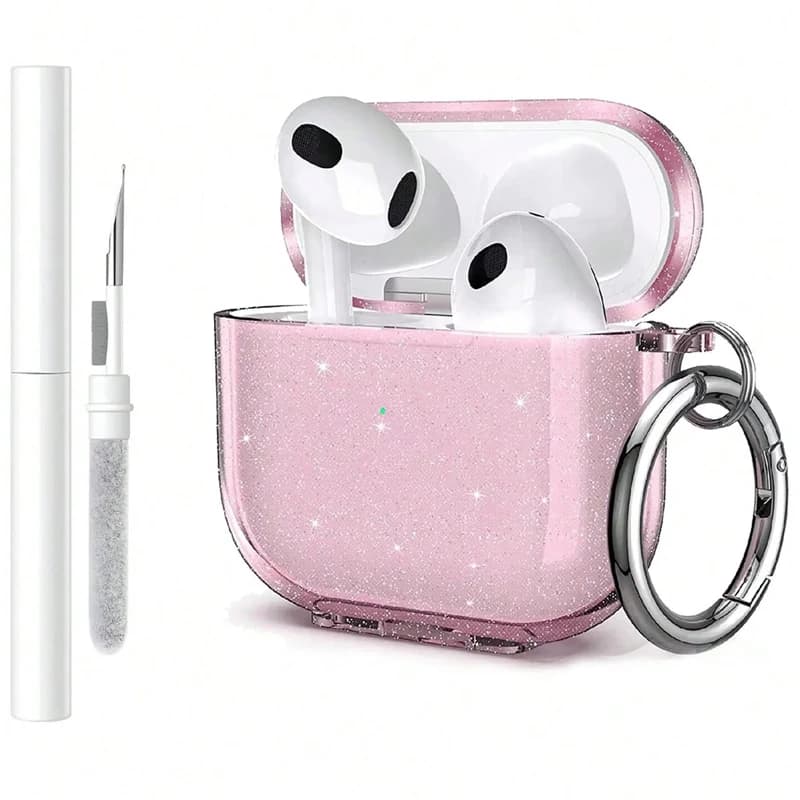 For Apple Airpods Pro/Pro2/3/4 Case Accessories for earphones Bluetooth wireless Cover Bling Glitter Soft with cleaning kit