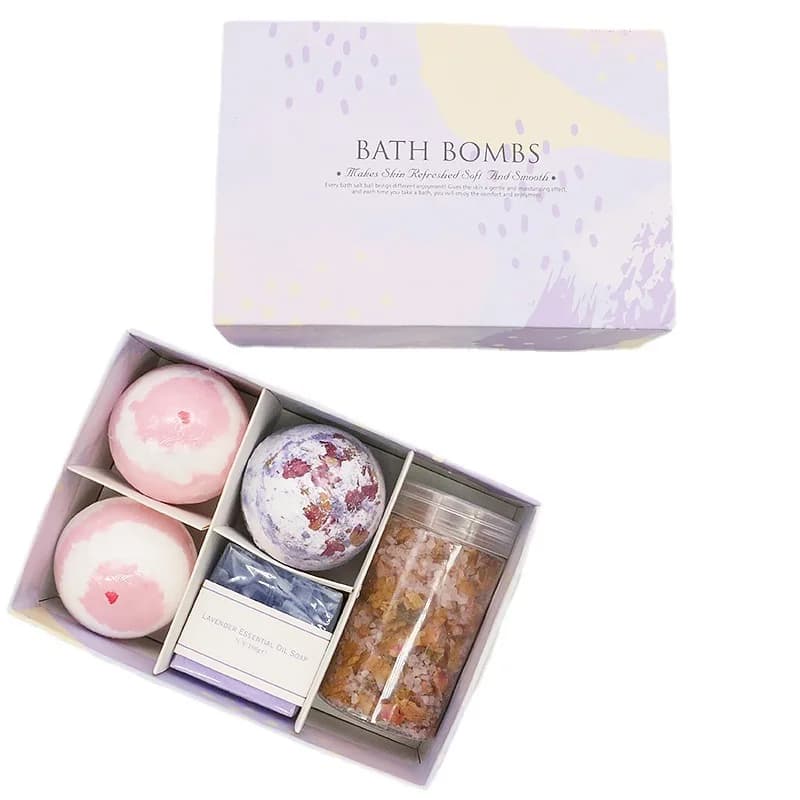 Sapone a sfera da bagno con olio essenziale di lavanda profumato alla rosa, confezione regalo con sfera da bagno di sapone fatto a mano, bagno di bolle