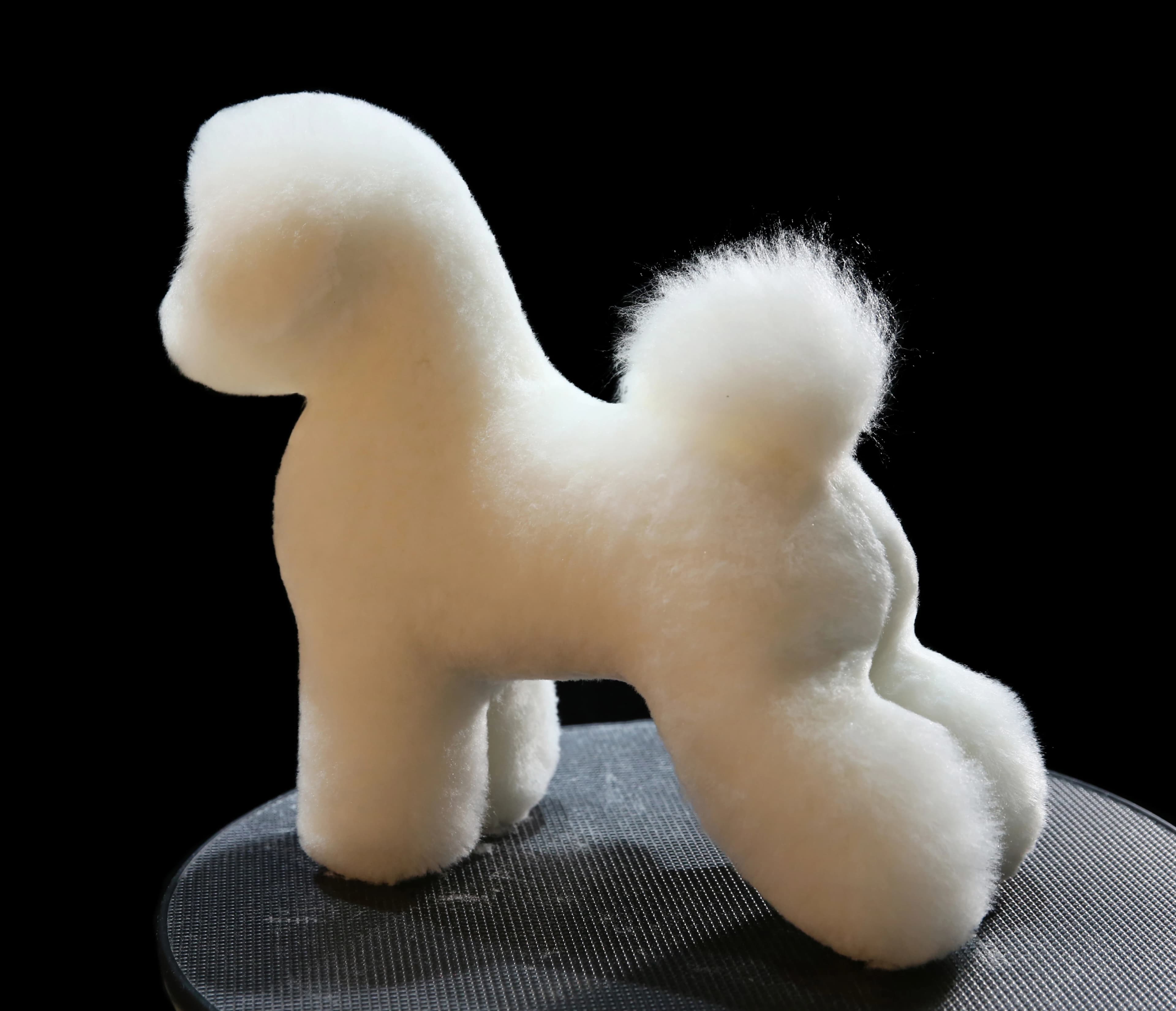 Parrucca Bichon per capelli a tutto corpo per pratica di toelettatura (parrucca solo senza modello) | Strumento realistico per l'addestramento dei peli del cane per stilisti di animali domestici