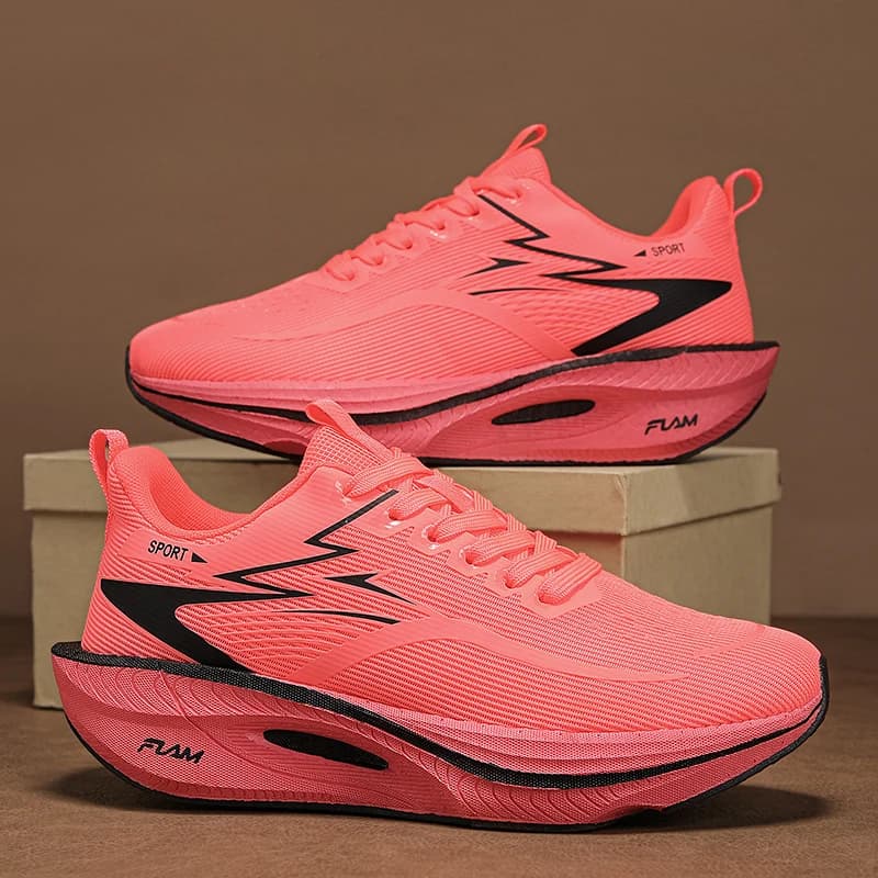 Marathon Men Sports Running Shoes Women's Carbon Board Air Cushion Breathable Athletic Lightweight Comfortable Nonskid Sneakers