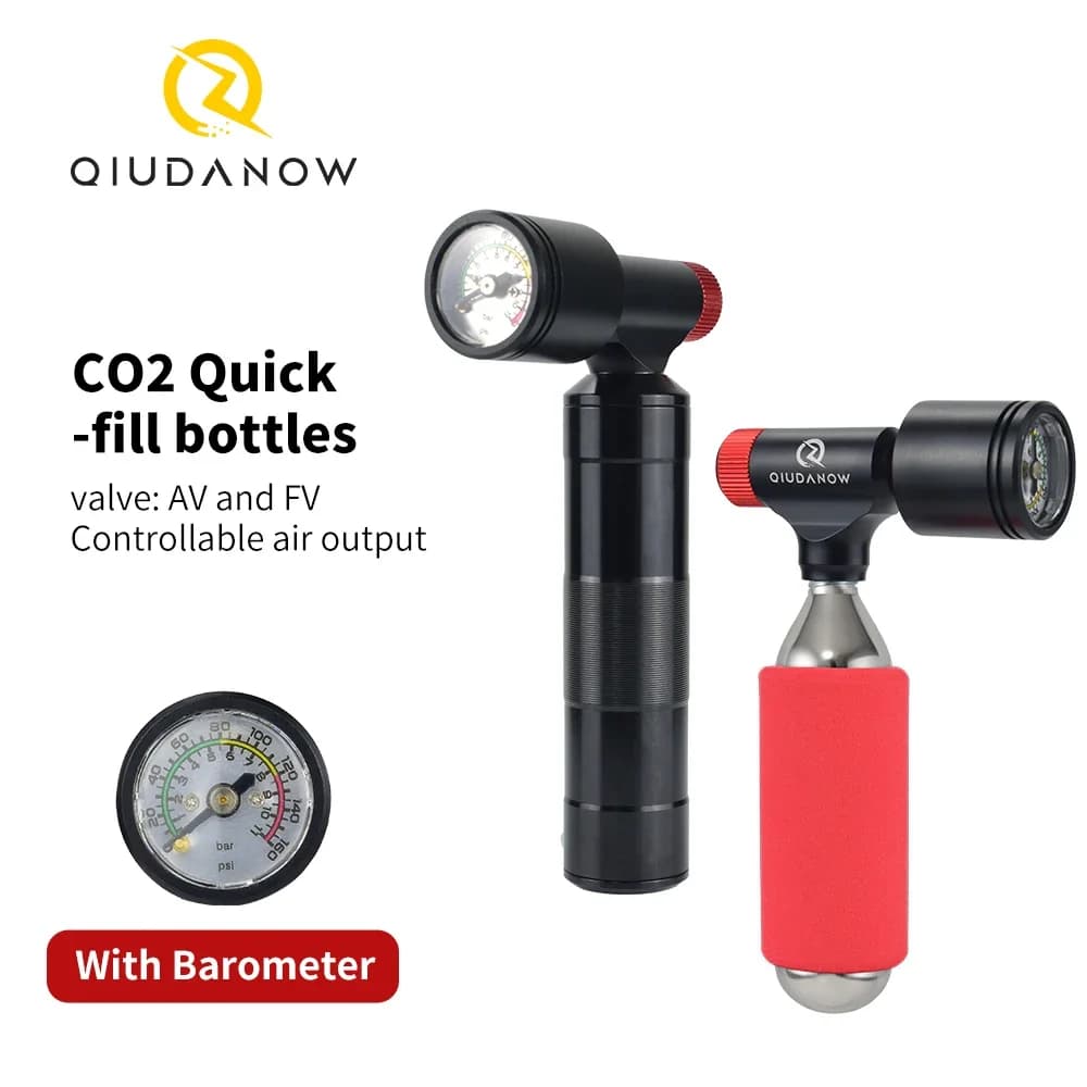Mini Bicycle Air Pump with Digit Gauge for MTB Road Bike CO2 Pump Aluminum Alloy Portable Cycling Tire Inflator Bike Accessories