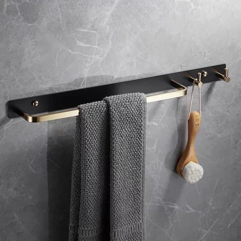 Portasciugamani da bagno unipolare, portasciugamani con gancio di lusso leggero da bagno