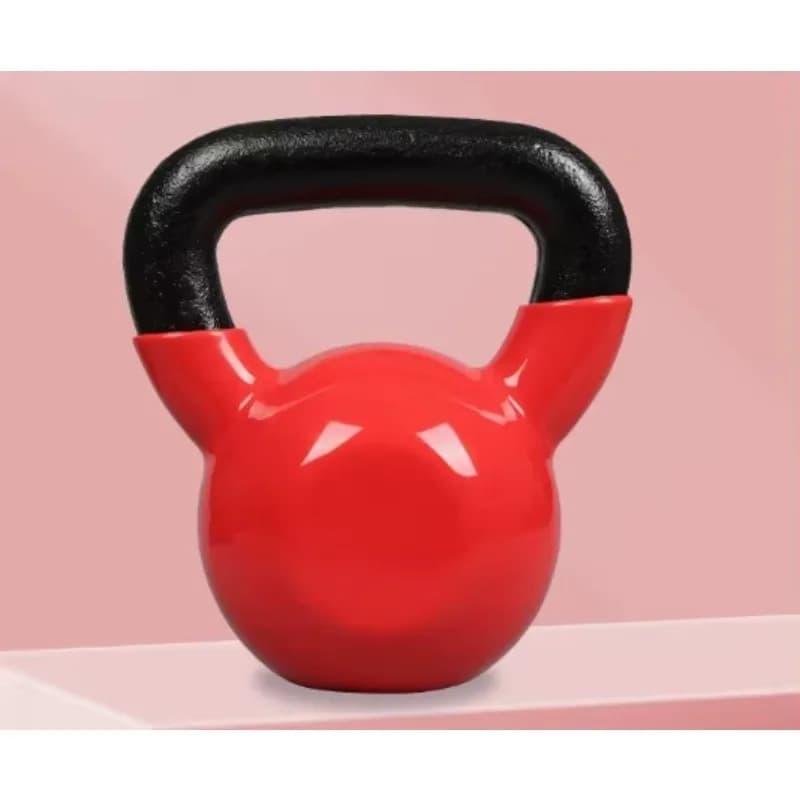 Kettlebell Integrato Rivestito in Gomma, Manubrio in Ghisa Monoblocco per Esercizi Total Body e Allenamenti a Casa