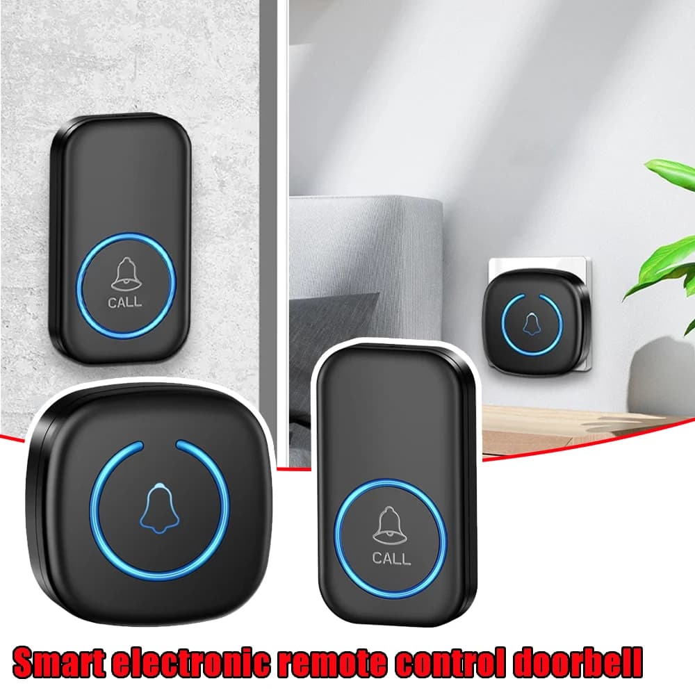 Campanello Intelligente Wireless per Casa, Campanello Smart con 300M di Portata, 60 Melodie, Telecomando, Campanello di Benvenuto, Opzioni di Spina US EU UK