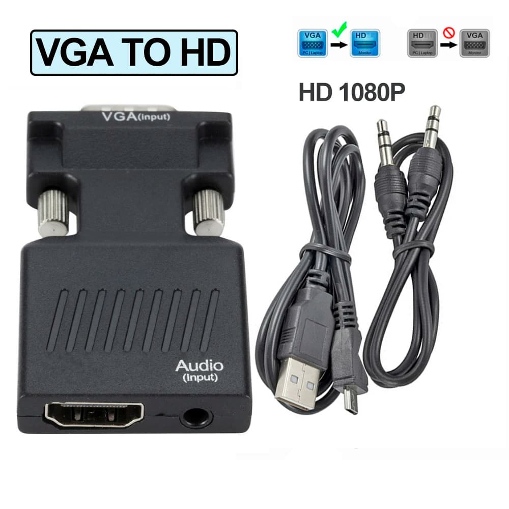 VGA Converter compatible with HDMI with Audio 3 projectors suitable for 5mm monitors for High Definition Computer Connectors Set Top Box