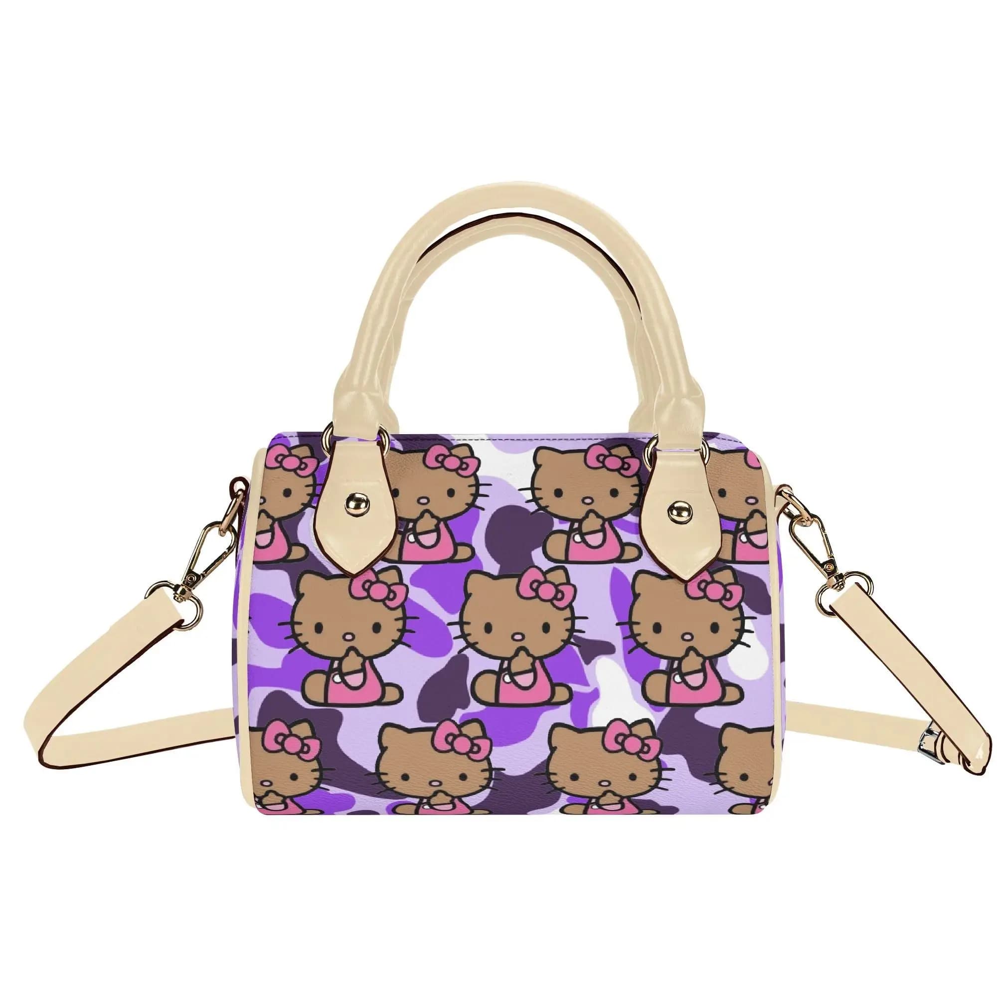 Borsa a Tracolla Camouflage Hello Kitty per Donna, Borsa a Cuscino alla Moda, Borsa da Viaggio e Shopping Dual-Use, Borsa a Tracolla Personalizzata con Motivo Cloud Camo
