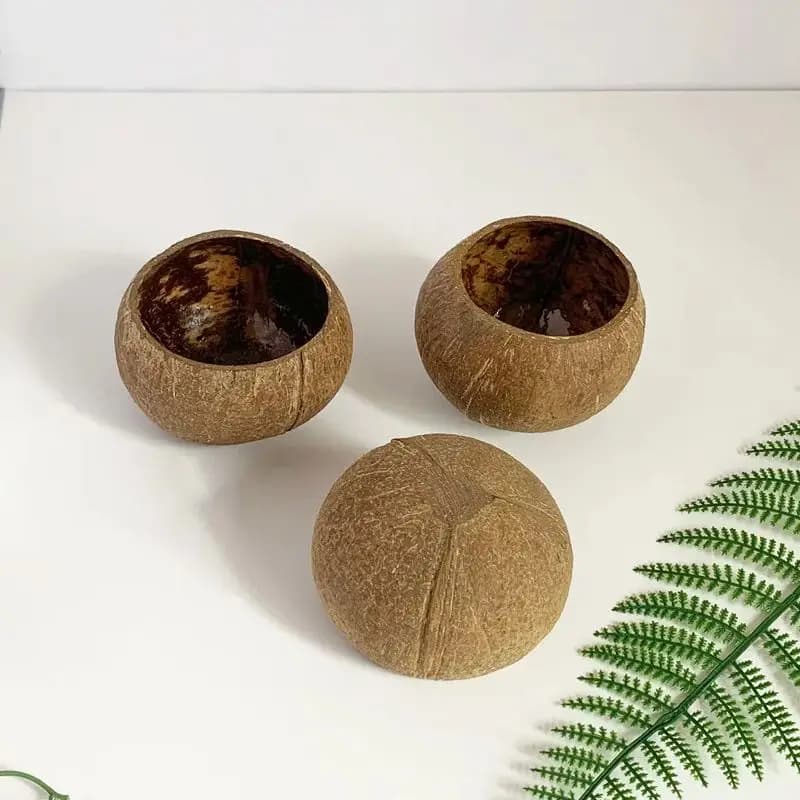 Ciotola per candele in cocco Decorazioni per feste Piccola candela naturale in guscio di cocco per realizzare porta stampi