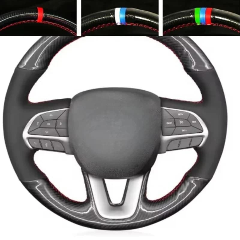 Customize Carbon Fiber Wheel Cover for Dodge (SRT) Challenger 2015-2021 Charger 2015-2021 Interior DIY Car Accessories