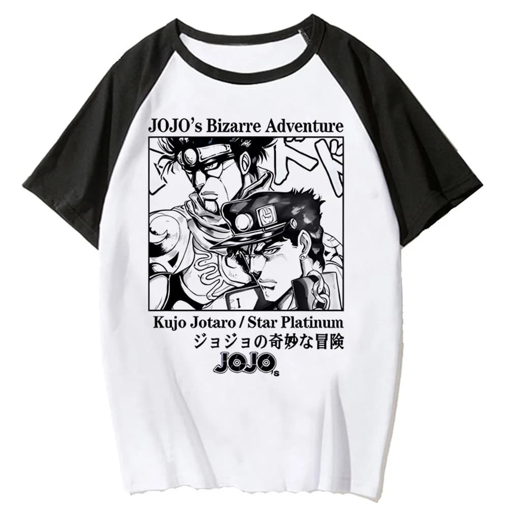 Jojo Bizarre Adventure top tees female Colorful Punk aesthetic Retro Breathable t shirt anime Gothic Pop Culture Trendy