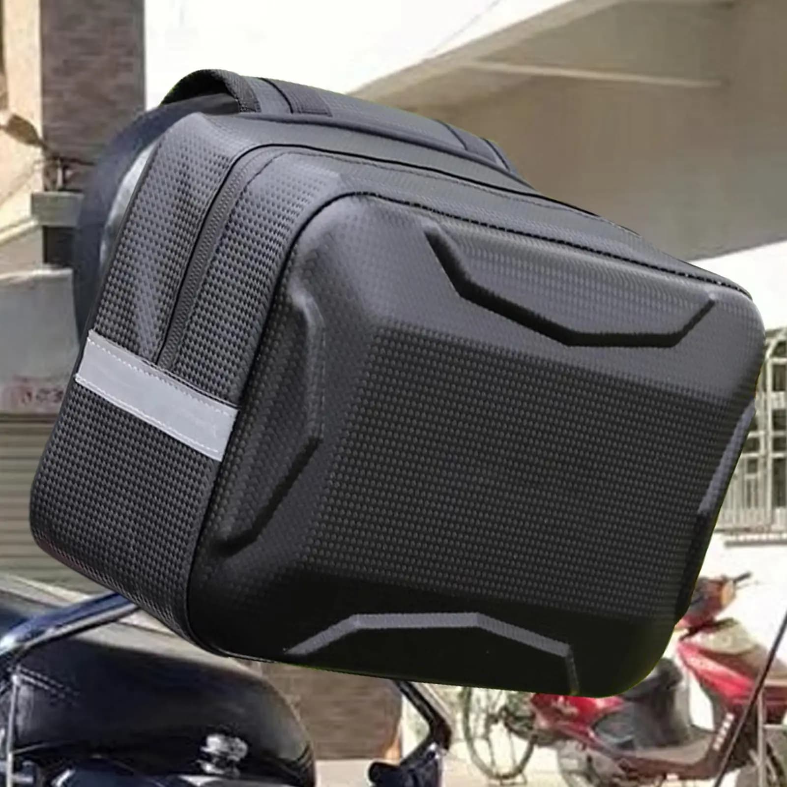 E-Bike Rear Seat Hang Bag Pannier Electric Motorcycles Rear Backrest Bag Reflector Waterproof Electric Bike Luggage Carrier Pack