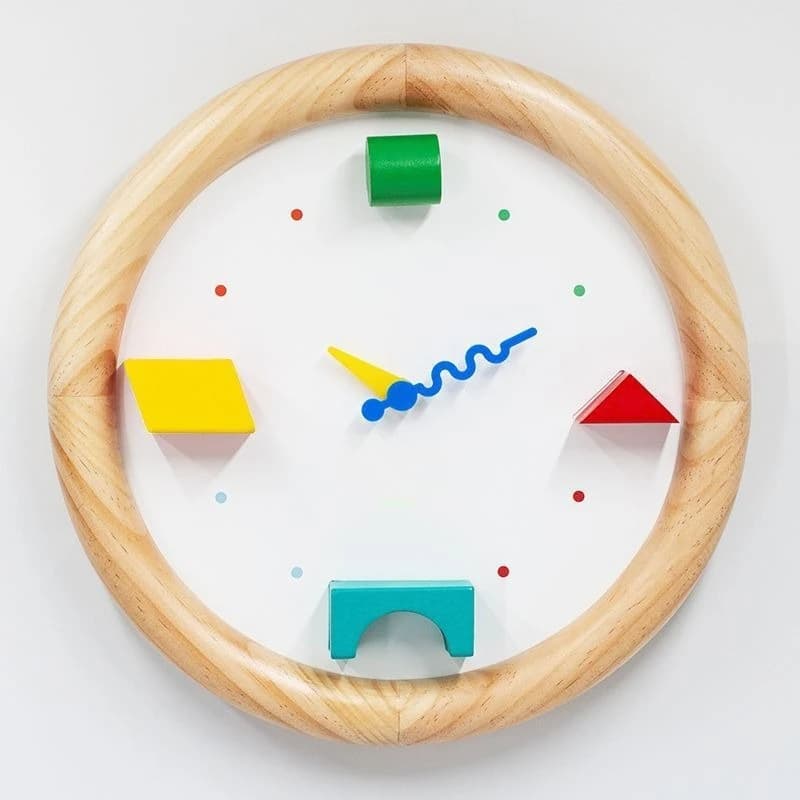 Fun building block cute, silent, wall clock, living room, bedroom, dining room, wall hanging, decoration