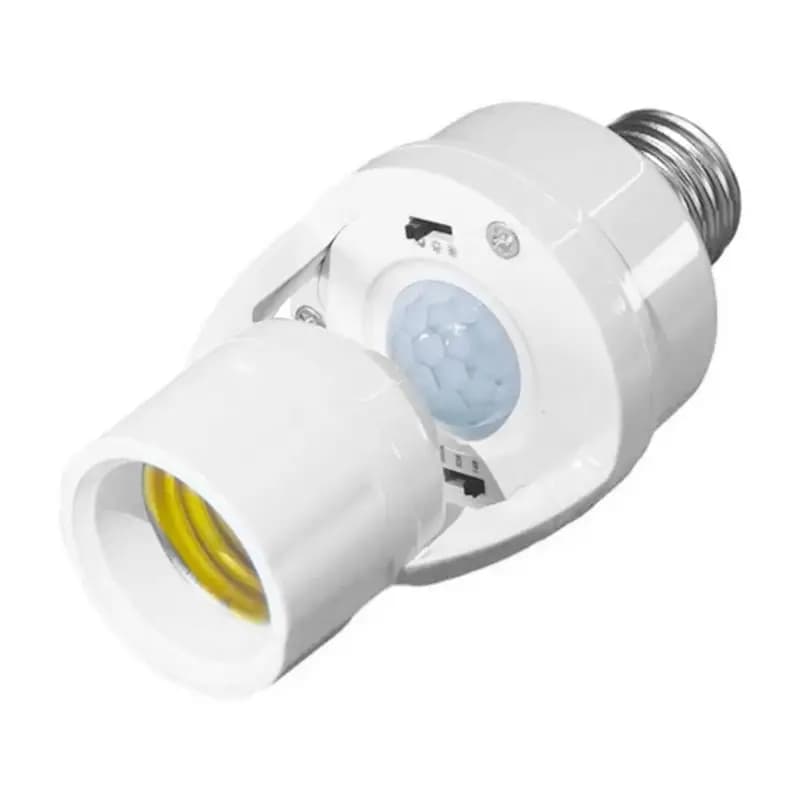 Interruttore Luce A76X-E27 Base Lampada con Sensore di Movimento PIR Portalampada Intelligente con Sensore a Infrarossi