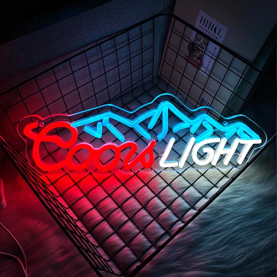Coors Light Neon Sign, Used For Wall Decoration, Usb Power Supply Switch, Beer Bar, Bedroom, Man Cave, Club Personality Decor.
