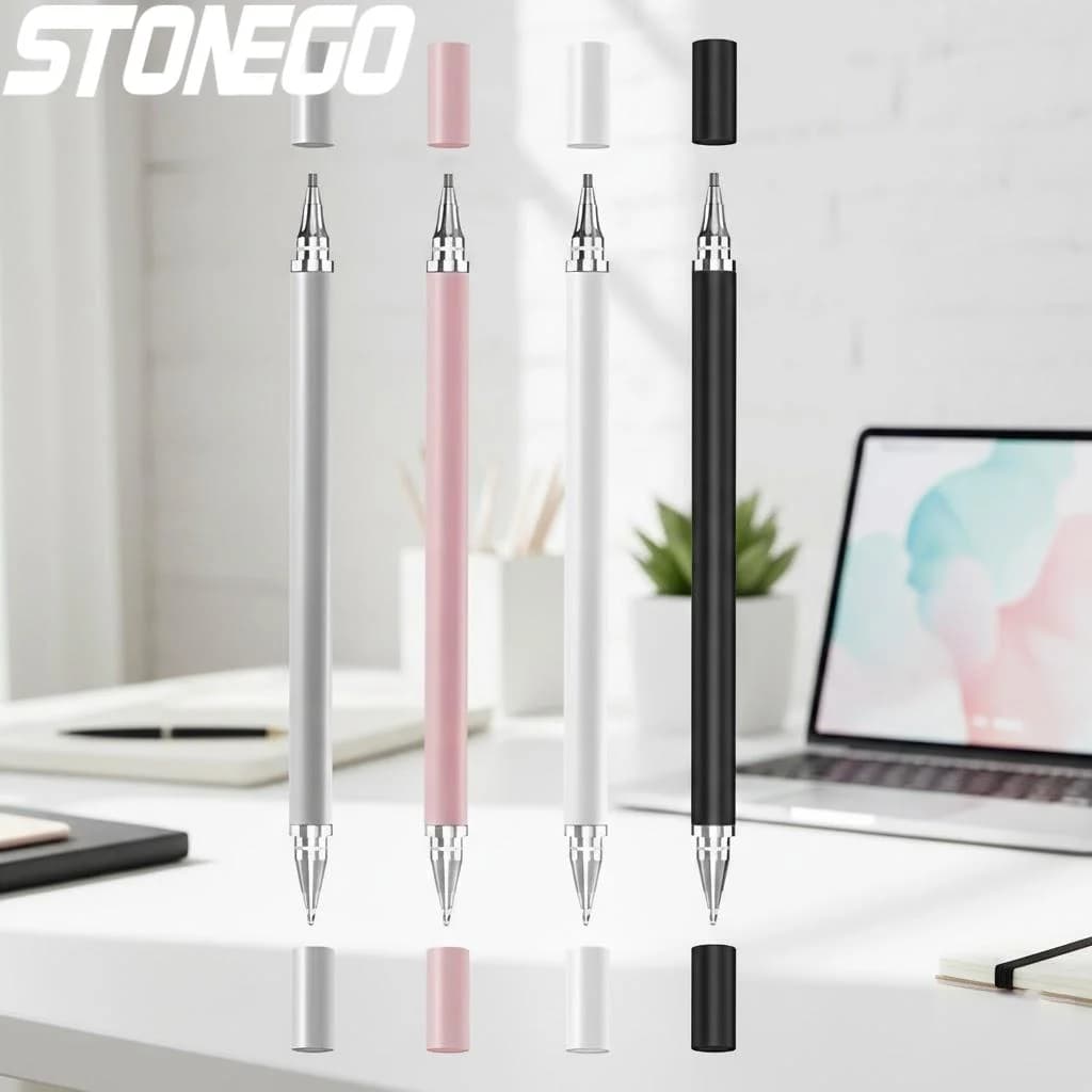 Penna Stilo Universale 2in1 per Schermi Touch di Cellulari e Tablet, Controllo Preciso per Disegno, Matita Capacitiva