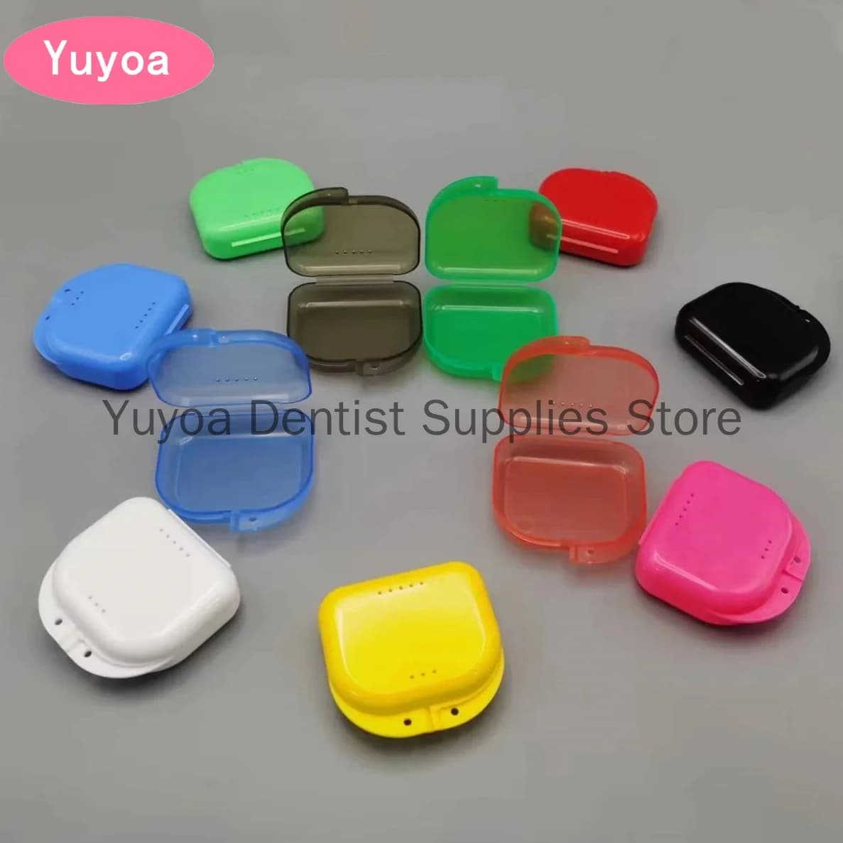 30 pcs Dentale Denti Finti Box of Orthodontic Stop Bocca Guard Protected Storage Case With Hole Hygiene Oral Organizer
