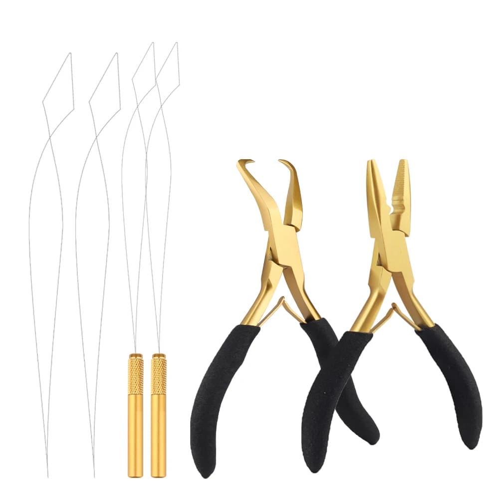 Set di Pinze ARLANY per Extension Capelli con Micro Perline, Pinze Antiscivolo per Microlink, Strumento per Extension a Trama