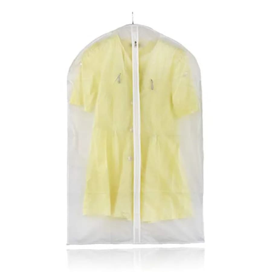 Plastic Garment Covers Hanging Without Zip Suits Delicates Clothing Shirts Waterproof Lightweight Small 4 Packs