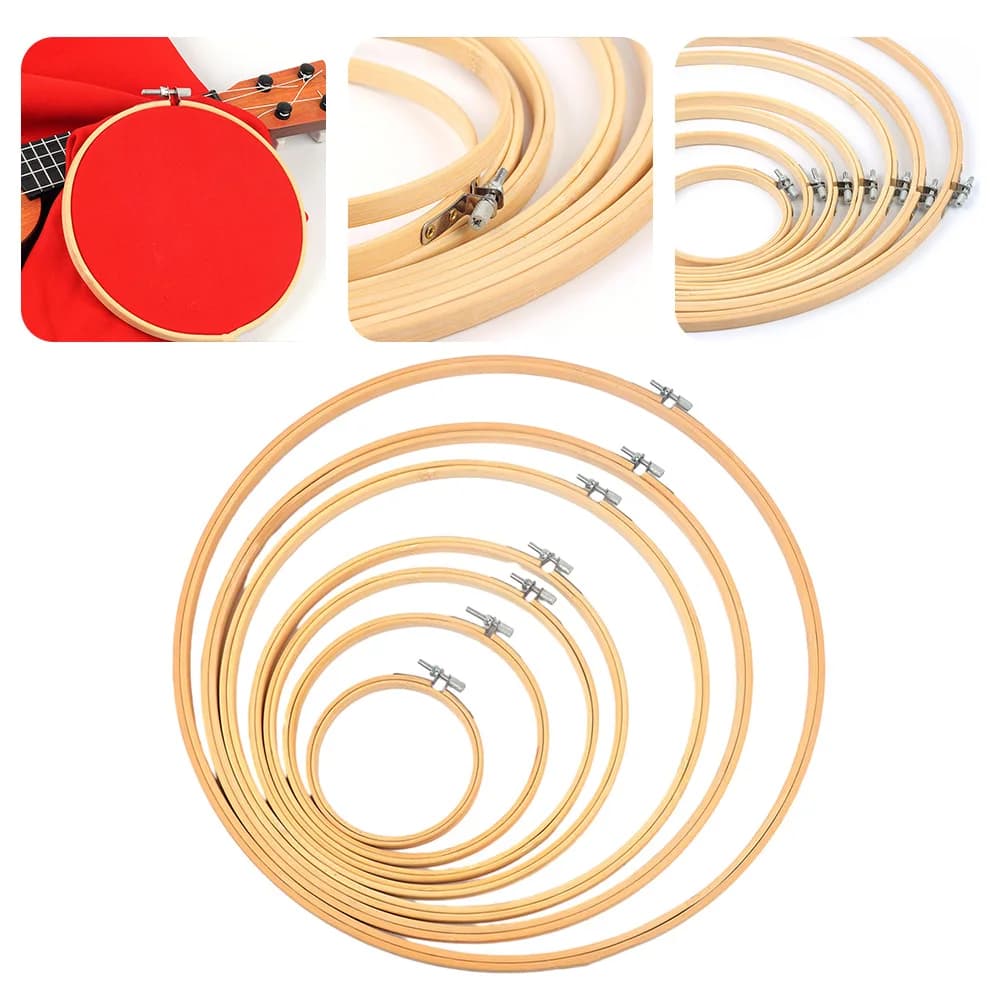 1pc 8-26cm Cerchi da ricamo Strumento da ricamo Telaio in legno Cerchio Cerchio da ricamo Capannone per la decorazione domestica artigianale fai da te