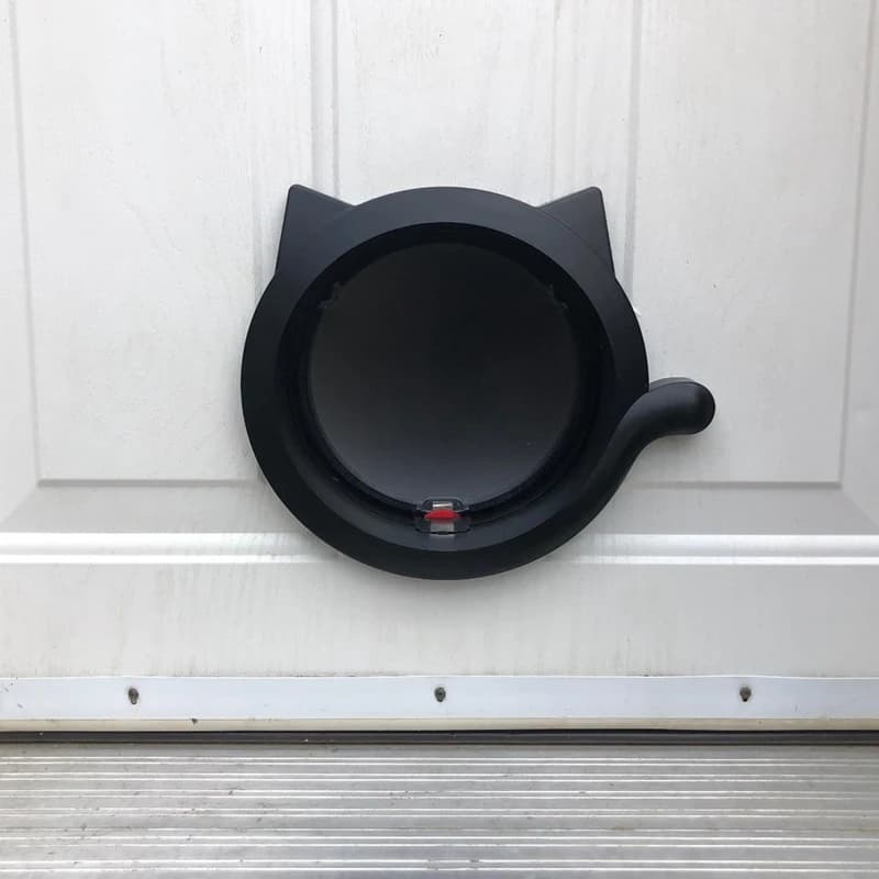 Porta per Gatti AC23, Porte per Animali Domestici, per Porte Interne ed Esterne, Chiusura a 4 Vie, per Parete o Lettiera
