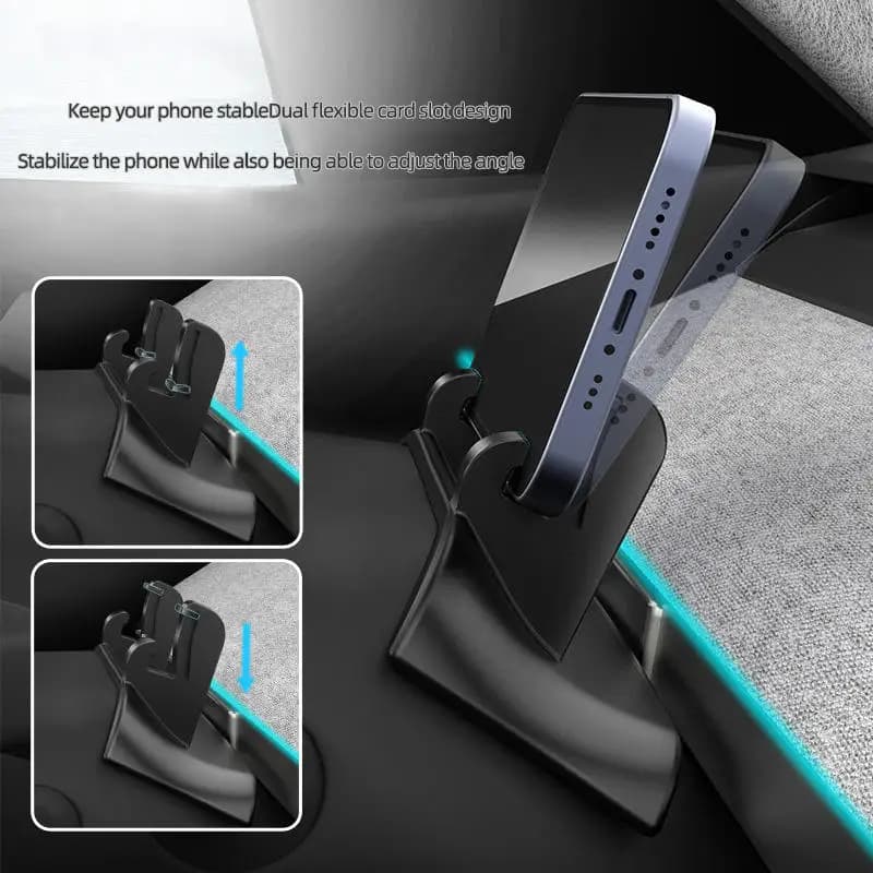 Juniper Liquid Silicone Phone Support for Tesla Model 3 Y, Trackless Wheel Bracket, Accessories 2017-2025