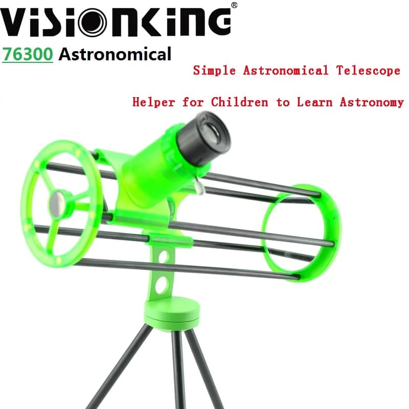 Visionking Spazio Telescopio Monoculare 76300 (76/300mm) riflettore newtoniano Astronomico Telescopio Verde 3 pollice Per Principianti Regalo