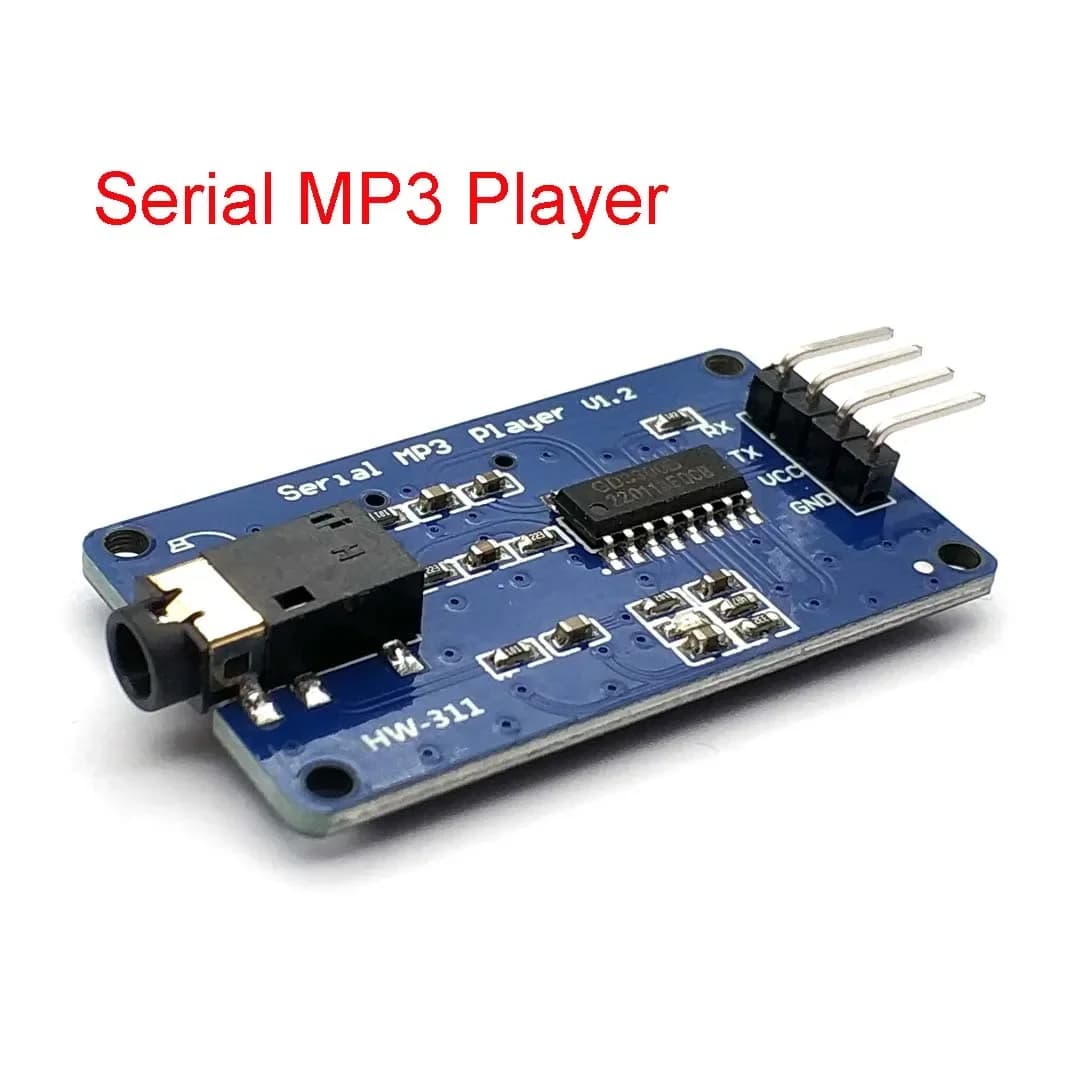 Modulo lettore musicale MP3 con controllo seriale TTL Supporto WAV Micro/AVR/ARM/ PIC DC 3,2-5,2 V con slot per scheda SD/TF