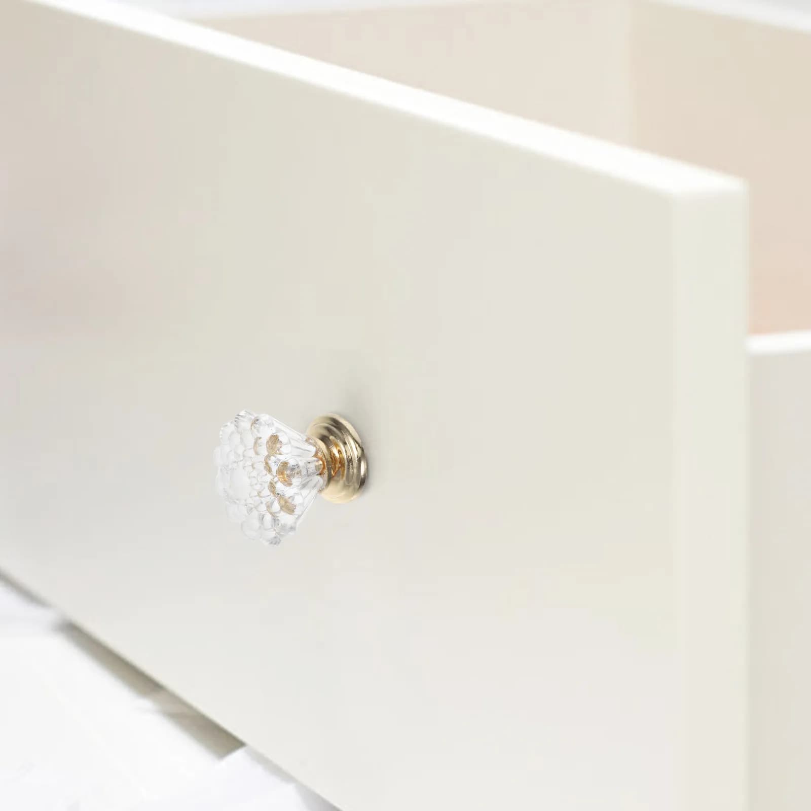 10 Pezzi Maniglie per Cassetti in Cristallo Acrilico, Maniglie Decorative a Foro Singolo per Cassettiere e Mobili da Cucina, Stile Boho Moderno