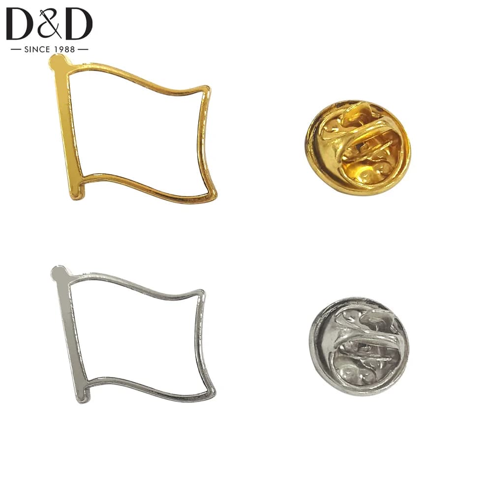 10 pezzi spilla in metallo a forma di bandiera vuota distintivo per sublimazione spilla bandiera in metallo personalizzabile vuota per creazione di emblemi logo nome fai da te