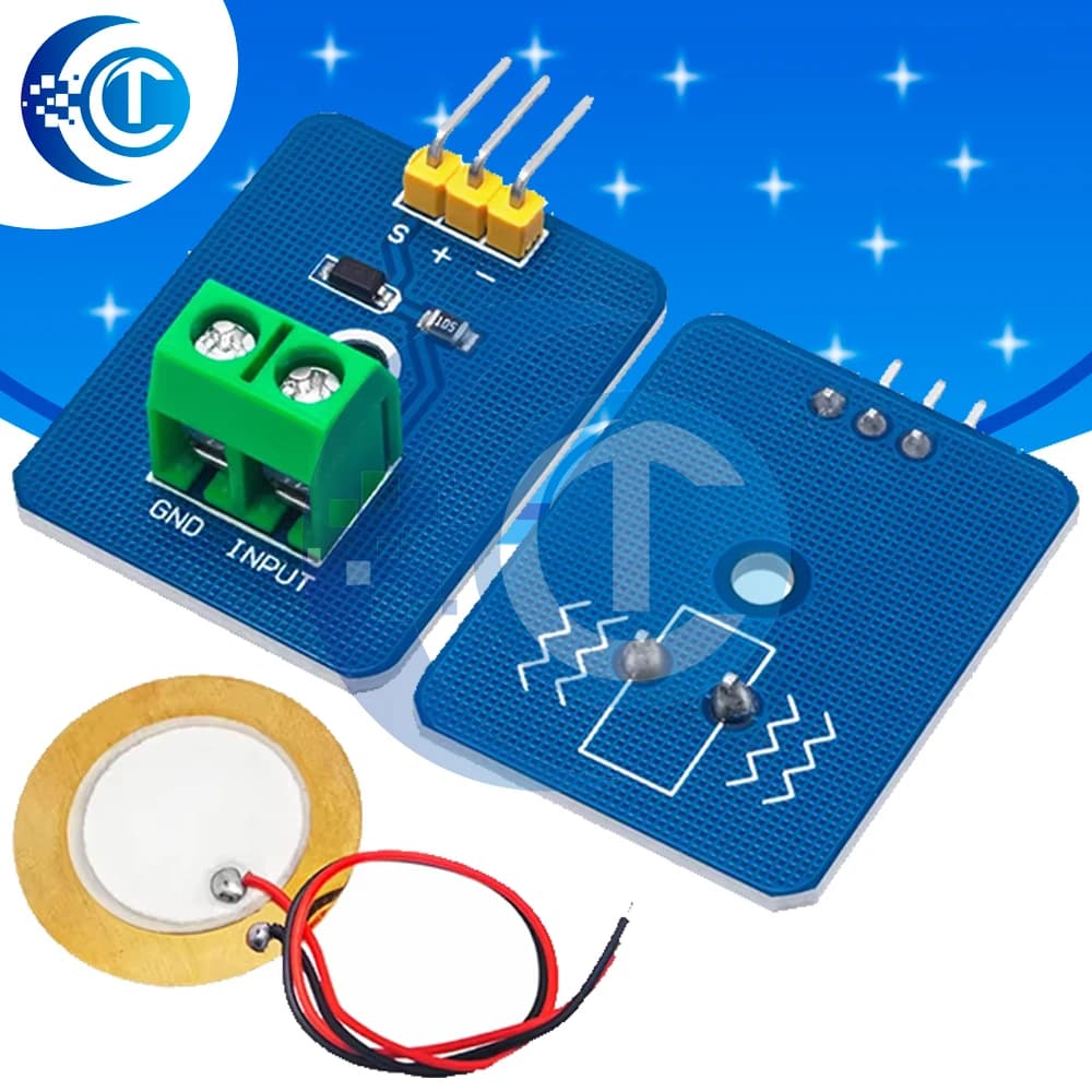 1PCS KIT FAI DA TE 3.3V/5V Ceramica Piezo Modulo Sensore di Vibrazione Controller Analogico Componenti Elettronici Forniture Sensore per Arduino